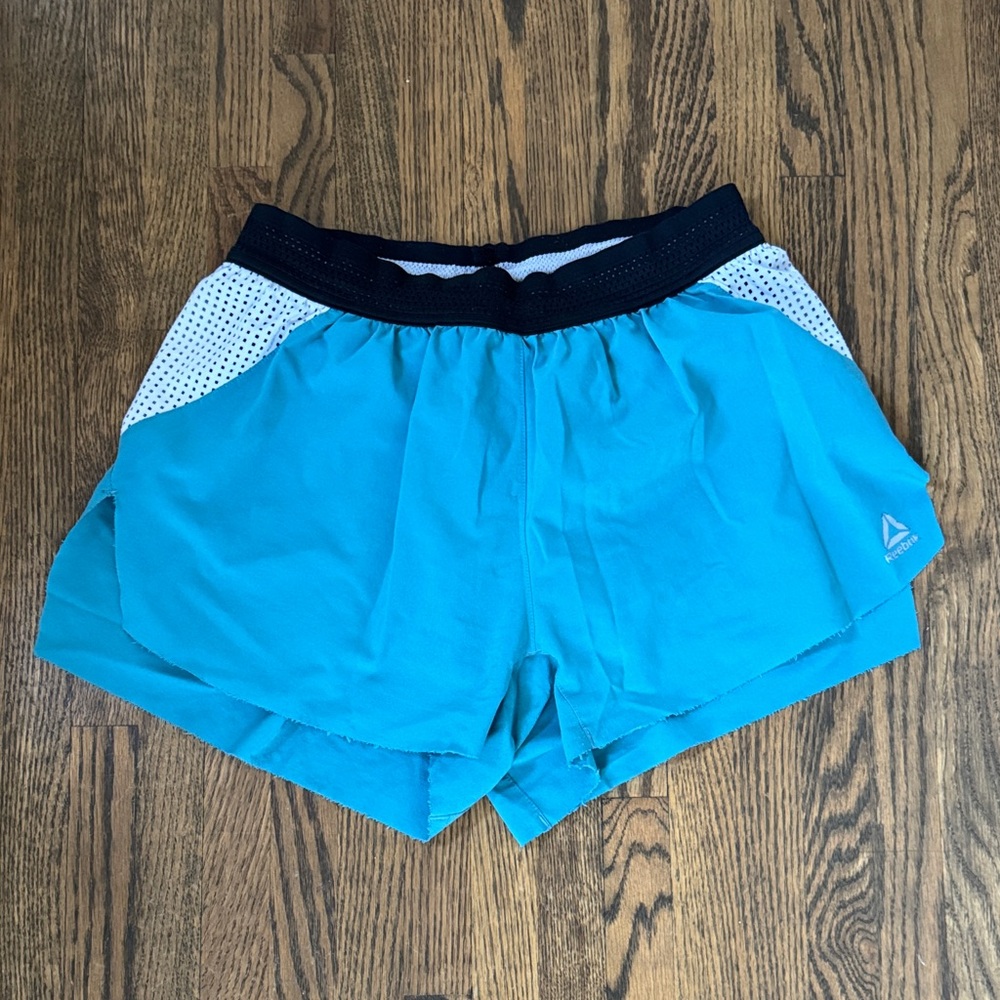 Reebok speed wick turquoise 2 in 1 Athletic Shorts